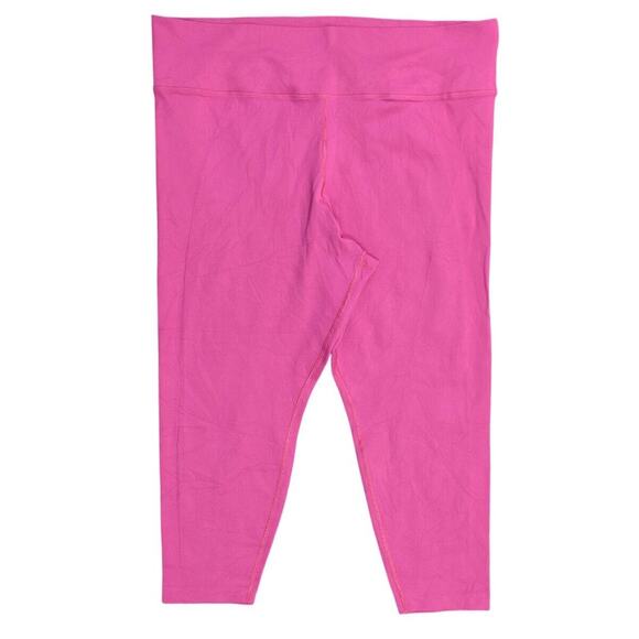 Athleta Pink Nylon Ankle Leggings Plus Size 3X Pull On Solid Gym - Picture 1 of 8